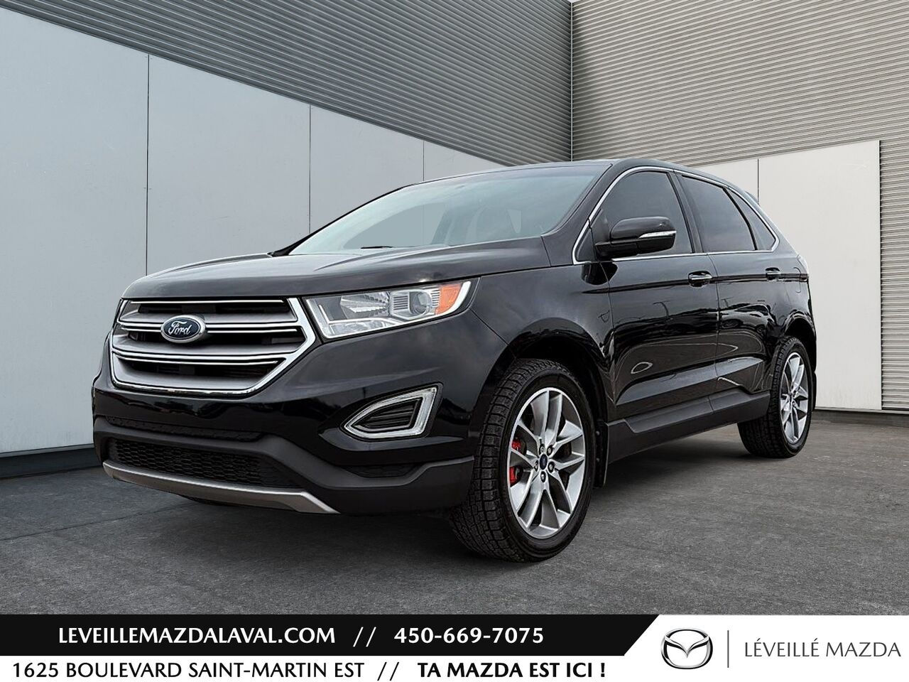 Black 2017 Ford Edge Titanium AWD SUV / Crossover All-Wheel Drive Automatic