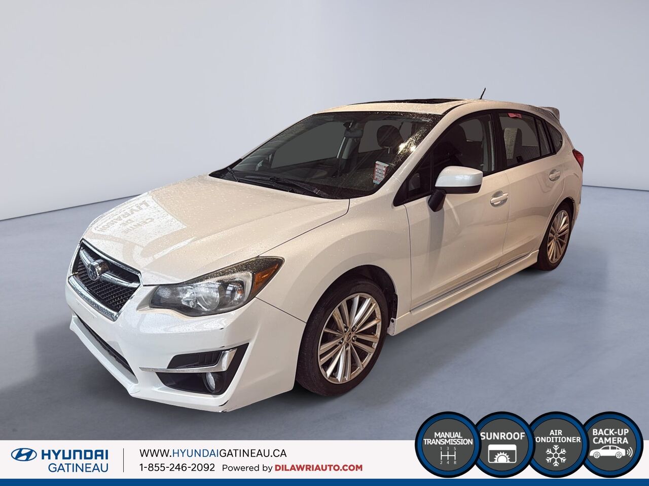 White 2015 Subaru Impreza Hatchback Manual
