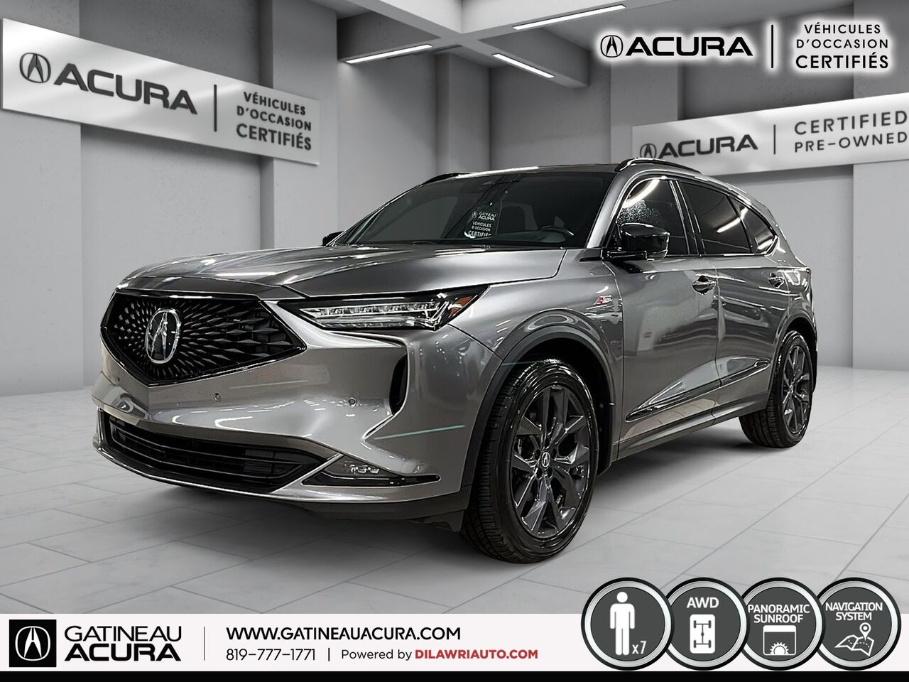 Gray 2023 Acura MDX SH-AWD with A-SPEC Package SUV / Crossover All-Wheel Drive Automatic