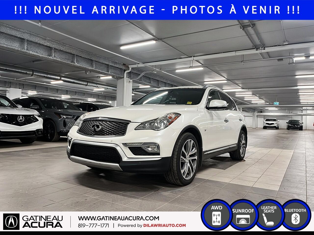 White 2017 INFINITI QX50 AWD SUV / Crossover All-Wheel Drive Automatic