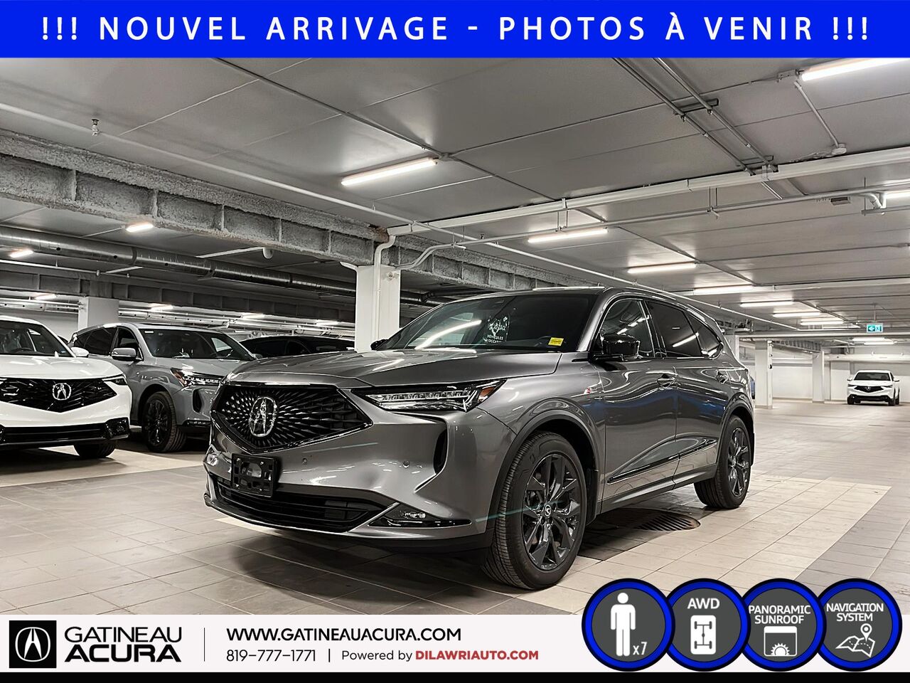 Gray 2024 Acura MDX SH-AWD with A-SPEC Package SUV / Crossover All-Wheel Drive Automatic