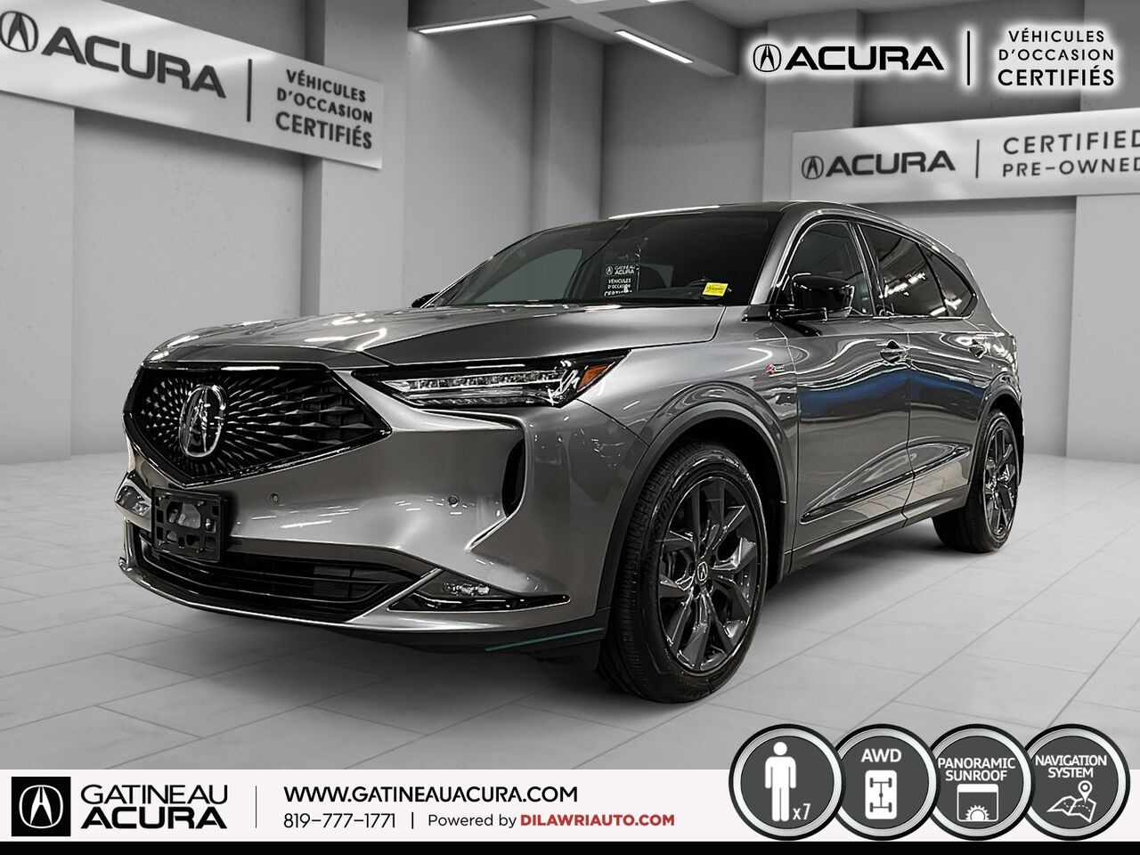 Gray 2024 Acura MDX SH-AWD with A-SPEC Package SUV / Crossover All-Wheel Drive Automatic