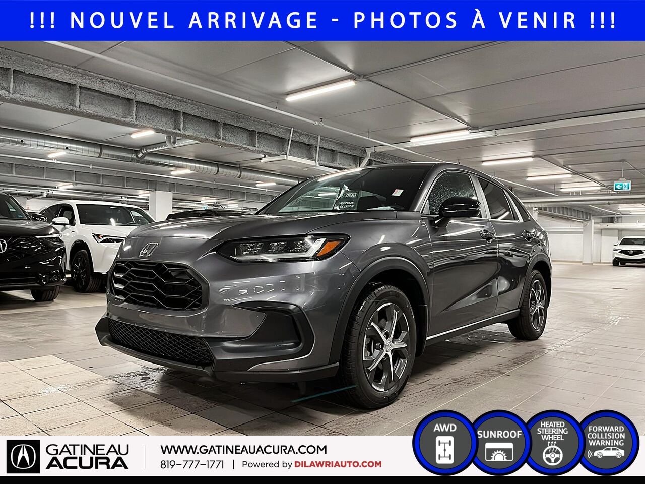 Gray 2025 Honda HR-V Sport AWD SUV / Crossover All-Wheel Drive Automatic