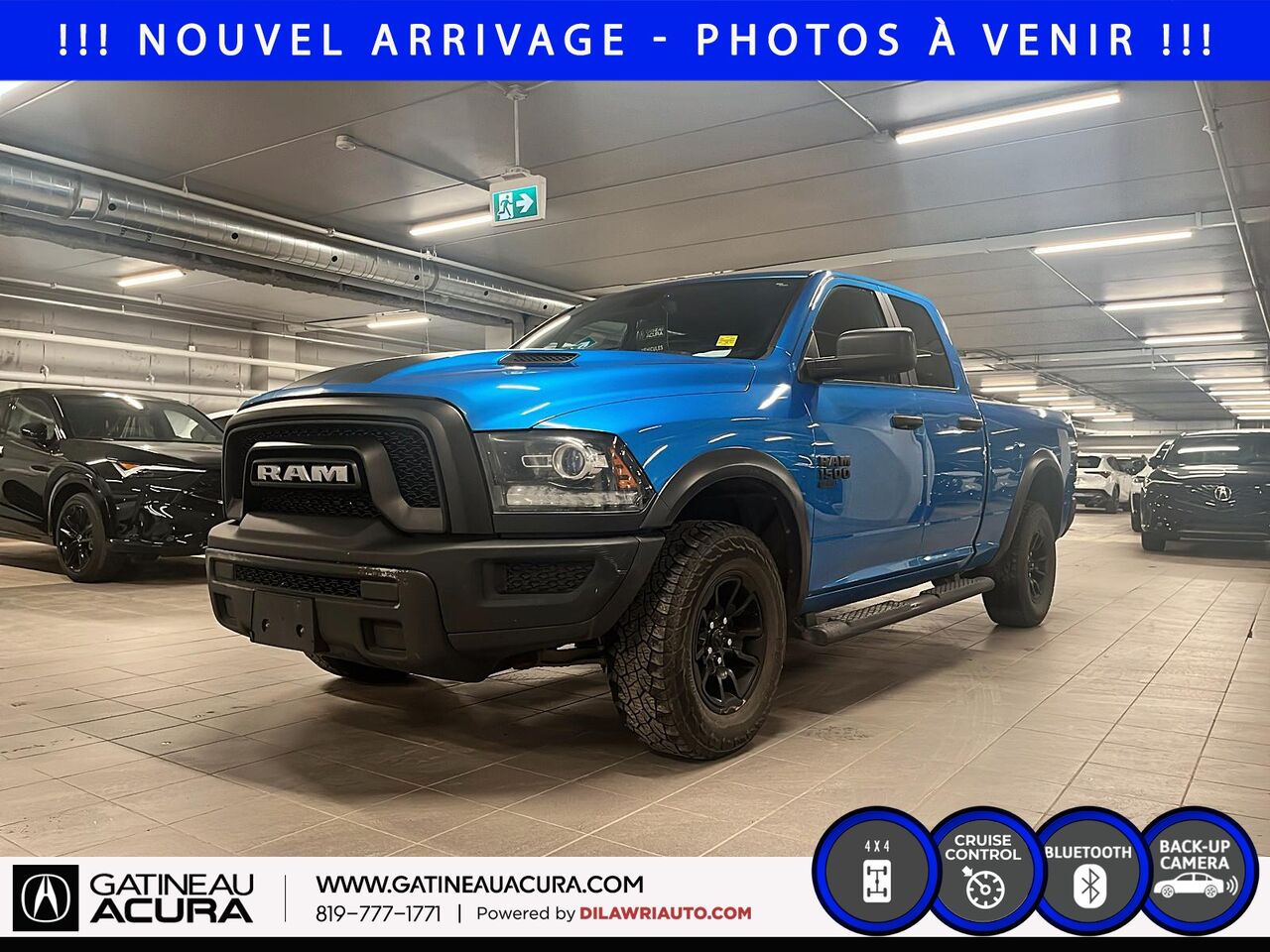 Blue 2021 RAM 1500 Pickup Truck Four-Wheel Drive Automatic
