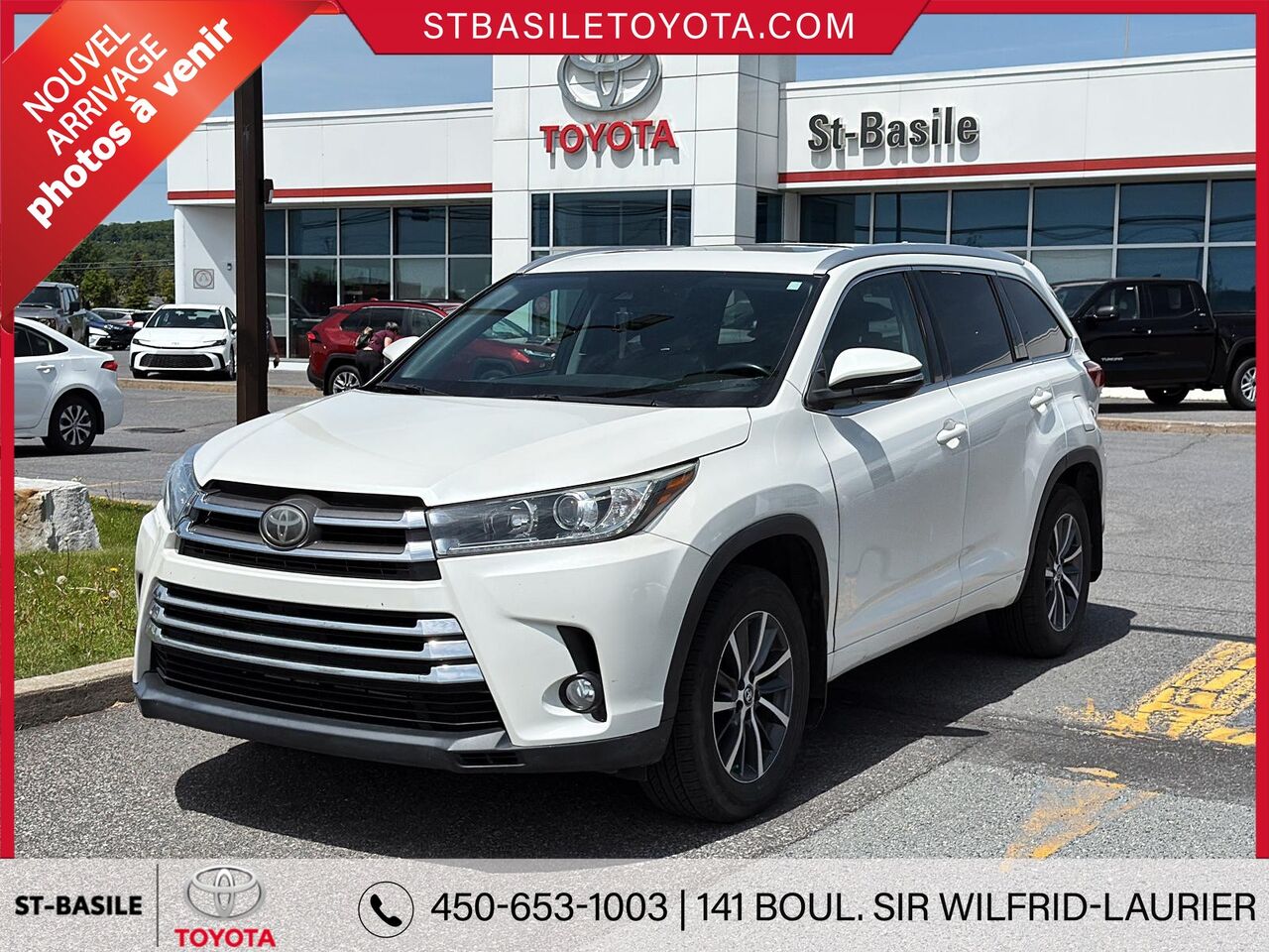 White 2018 Toyota Highlander XLE AWD SUV / Crossover All-Wheel Drive Automatic