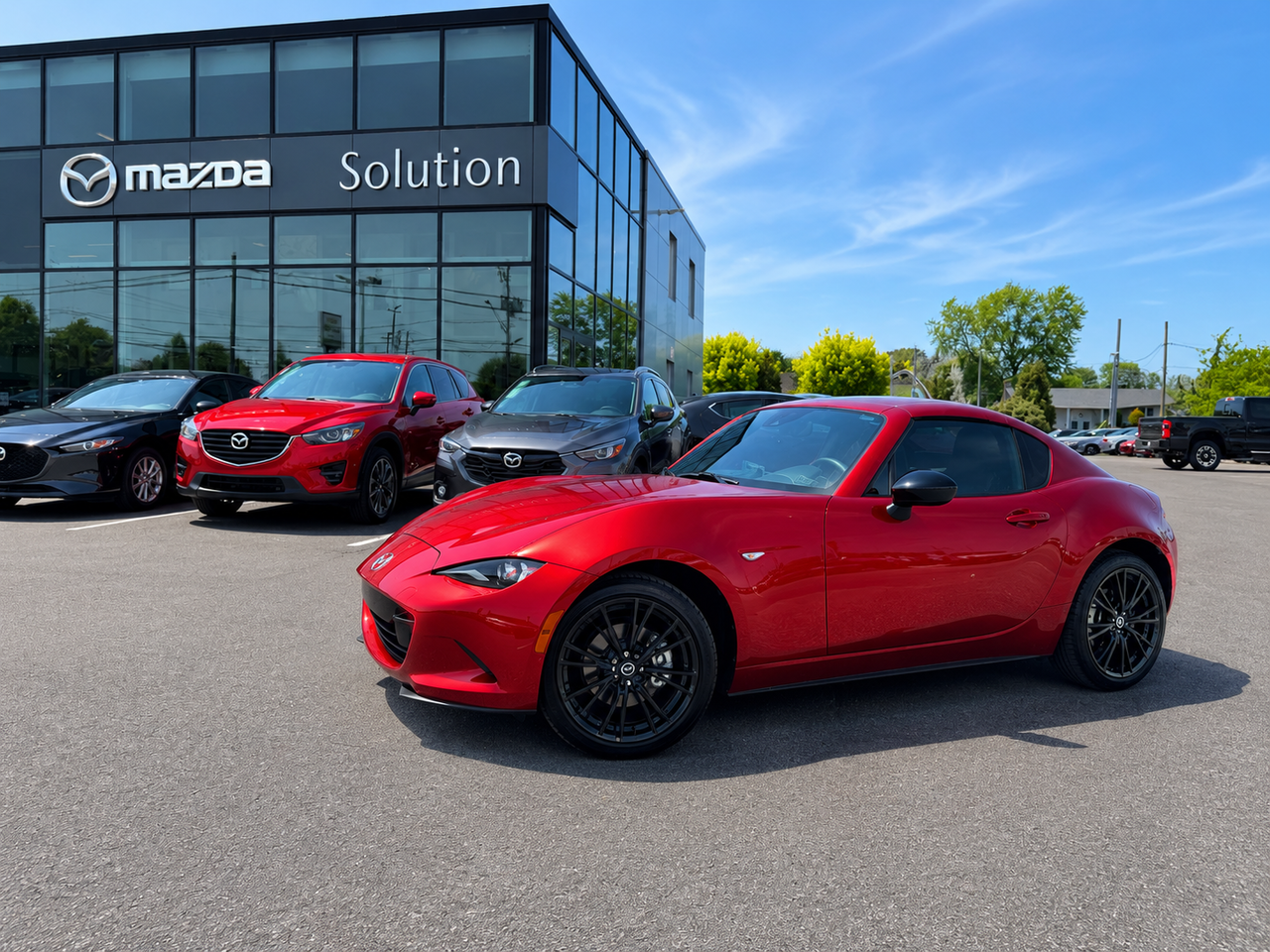 Red 2024 Mazda MX-5 Miata RF Club RWD Convertible Rear-Wheel Drive Automatic