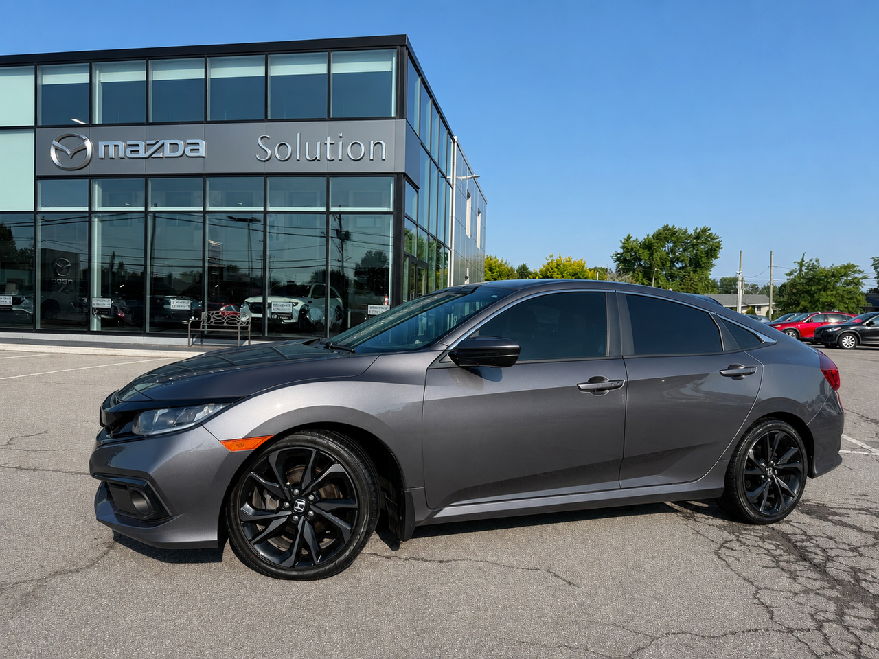 Gray 2019 Honda Civic Sedan Front-Wheel Drive Automatic