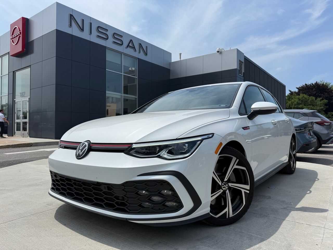 White 2024 Volkswagen Golf GTI Hatchback Front-Wheel Drive Automatic