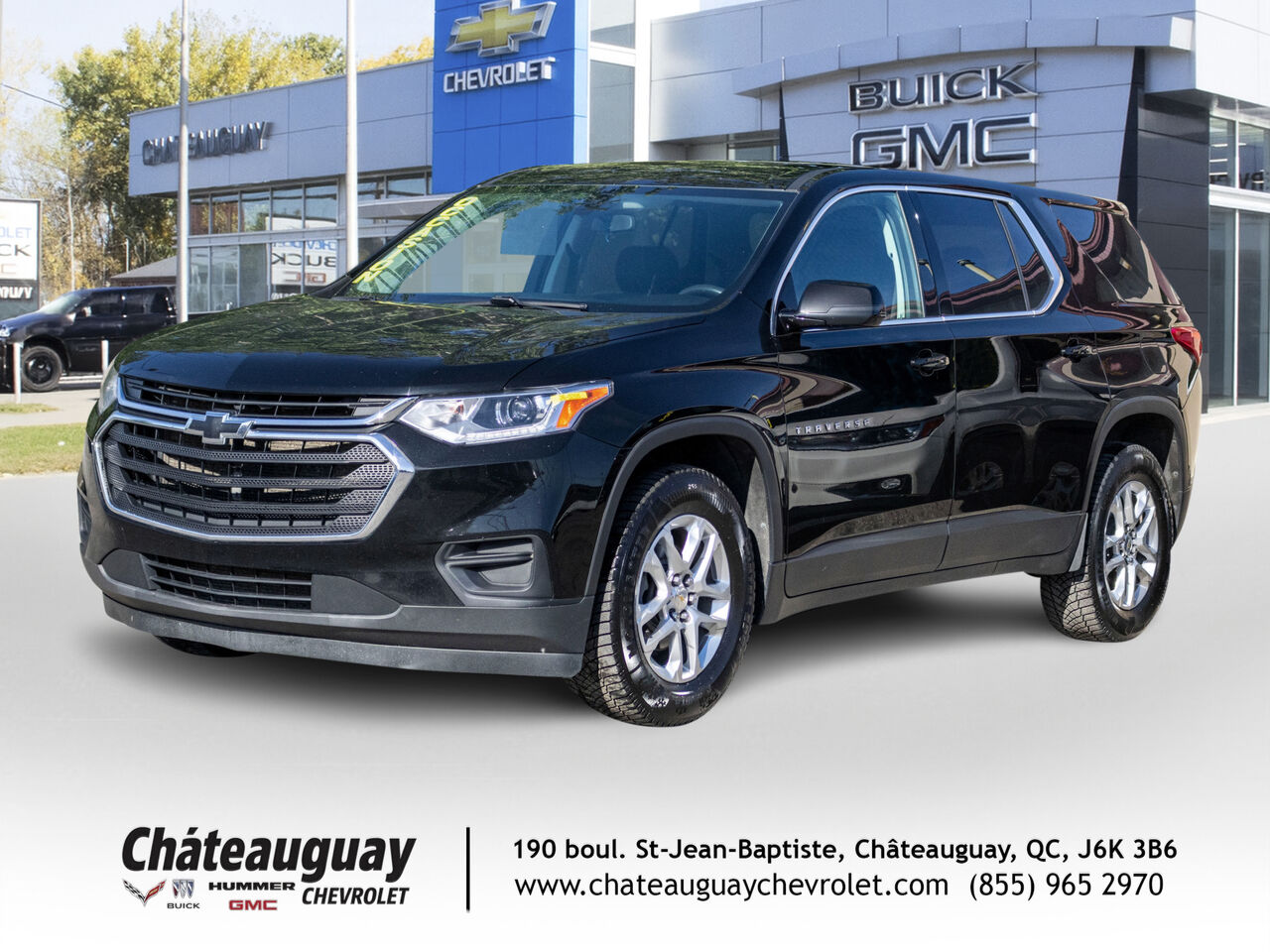 Black 2020 Chevrolet Traverse LS AWD SUV / Crossover Four-Wheel Drive Automatic