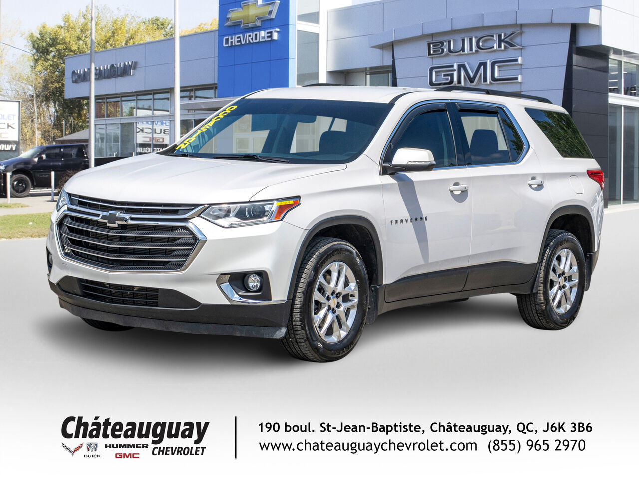 White 2021 Chevrolet Traverse LT Cloth AWD SUV / Crossover Four-Wheel Drive Automatic