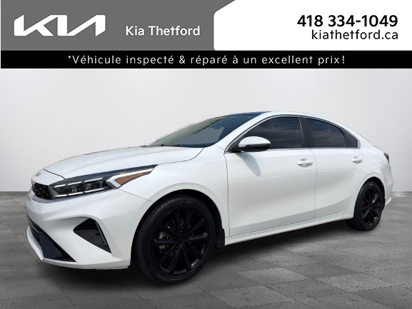 White 2024 Kia Forte Sedan Continuously Variable Transmission