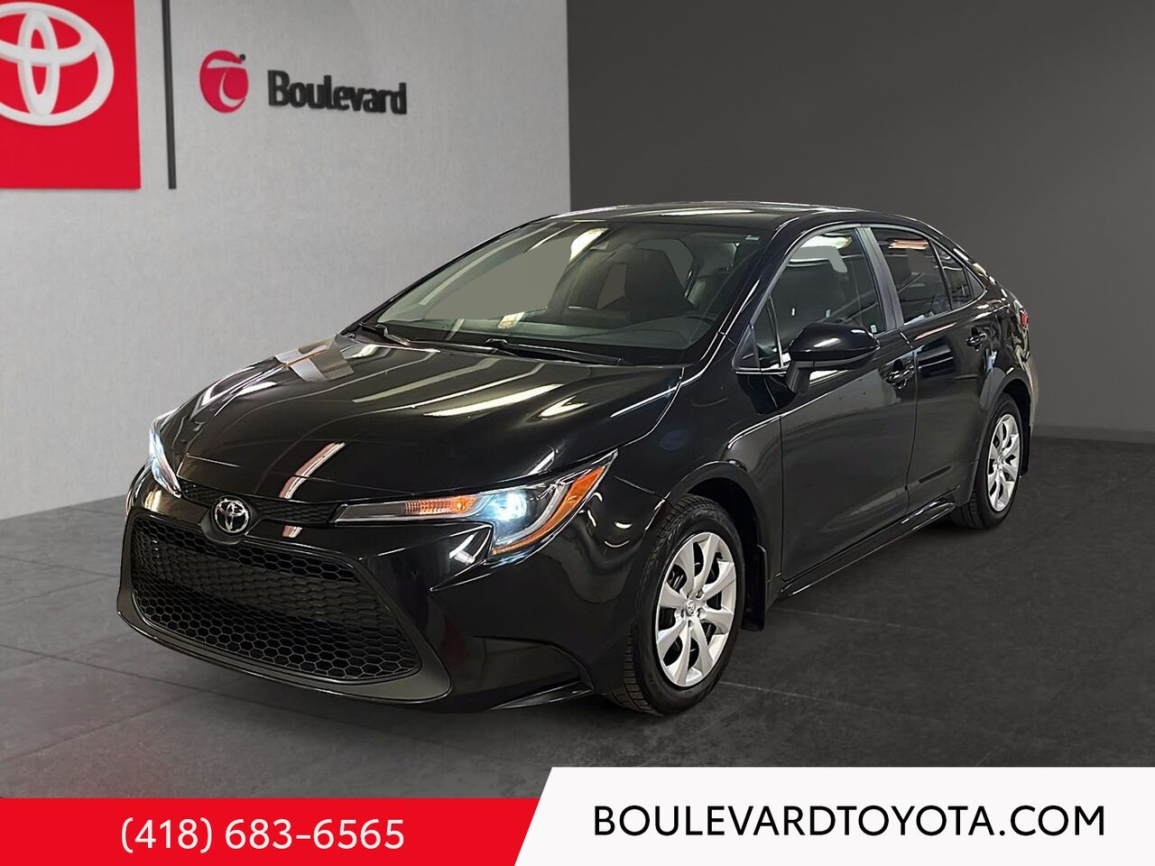 Black 2022 Toyota Corolla LE FWD Sedan Front-Wheel Drive Automatic