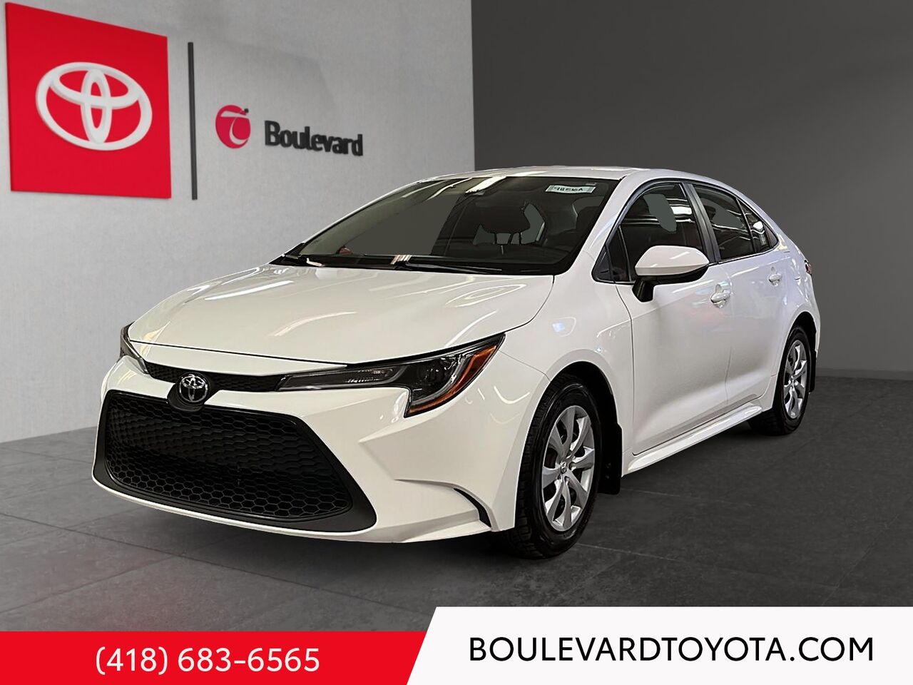 White 2020 Toyota Corolla LE FWD Sedan Front-Wheel Drive Continuously Variable Transmission