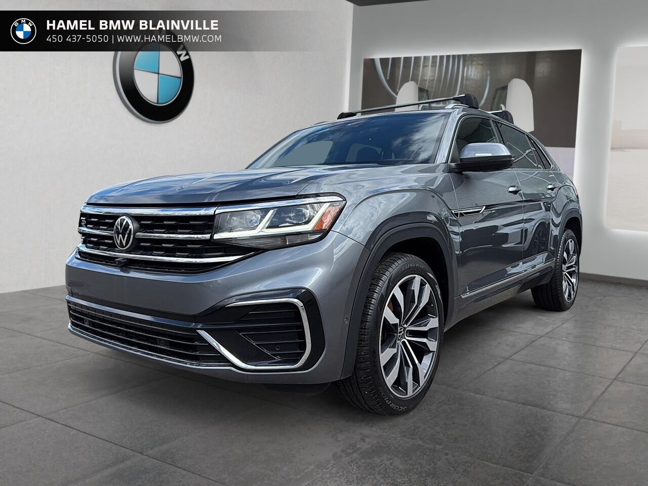 Gray 2020 Volkswagen Atlas Cross Sport V6 SEL Premium R-Line 4Motion SUV / Crossover All-Wheel Drive Automatic