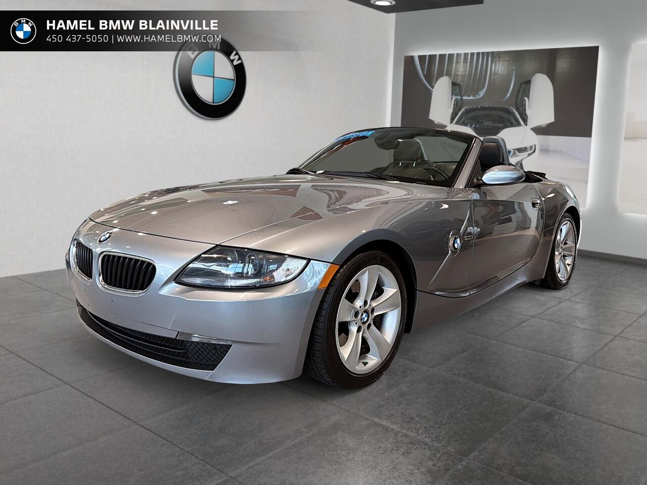 Gray 2007 BMW Z4 3.0i Roadster RWD Convertible Rear-Wheel Drive Automatic
