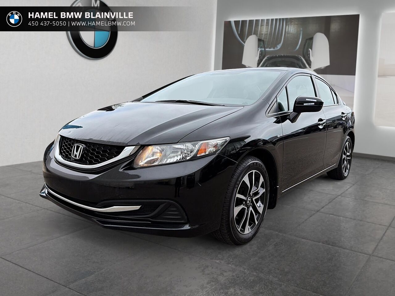 Black 2015 Honda Civic EX Sedan Front-Wheel Drive Automatic