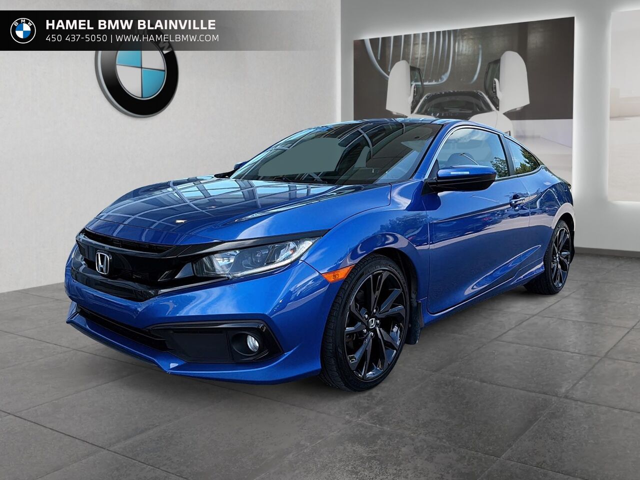 Blue 2020 Honda Civic Coupe Front-Wheel Drive Automatic
