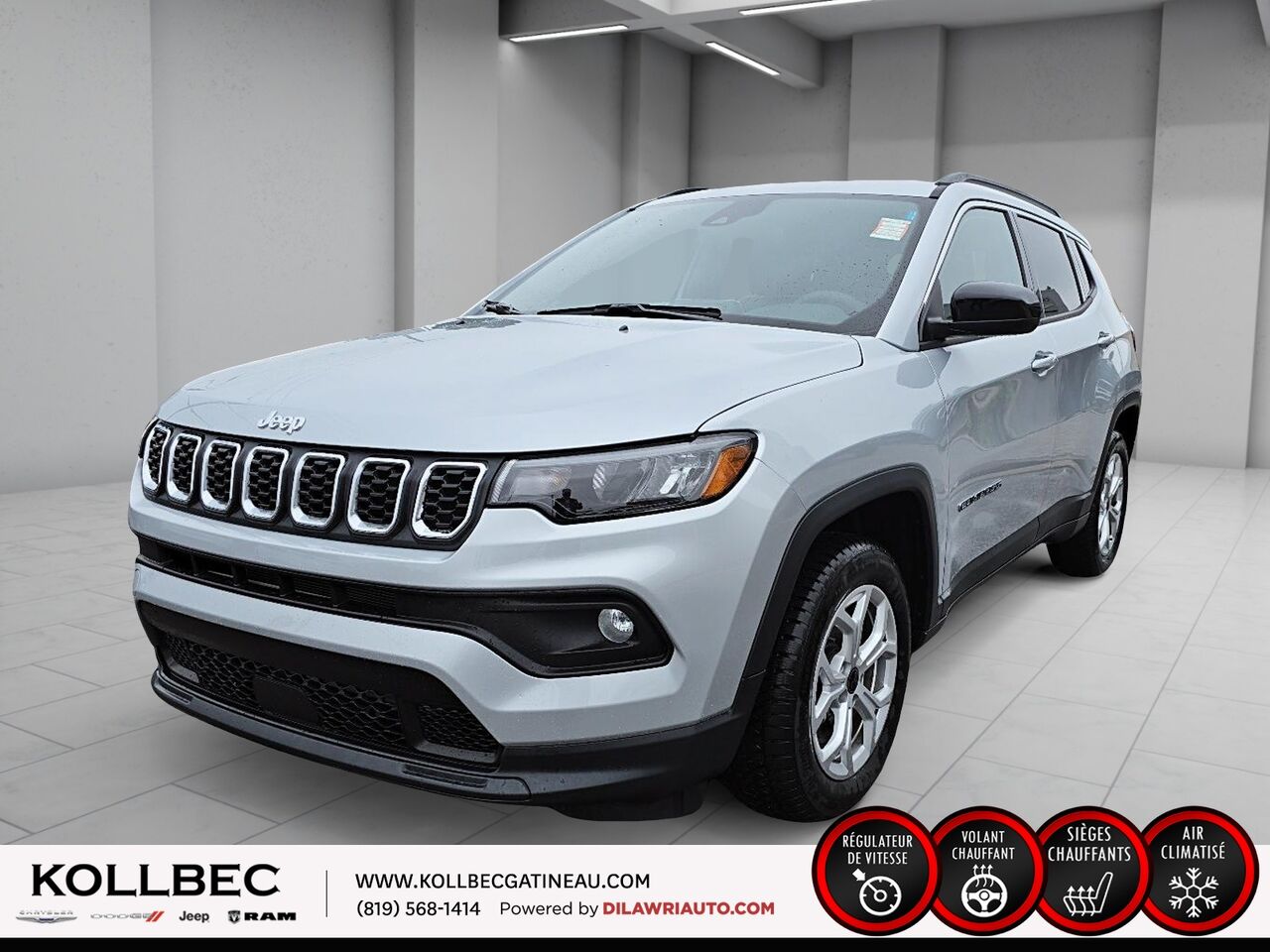 Silver 2025 Jeep Compass North 4WD SUV / Crossover Automatic