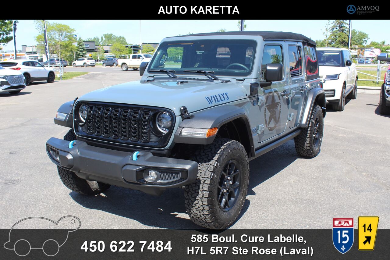 Gray 2024 Jeep Wrangler 4xe Willys 4WD SUV / Crossover Four-Wheel Drive Automatic