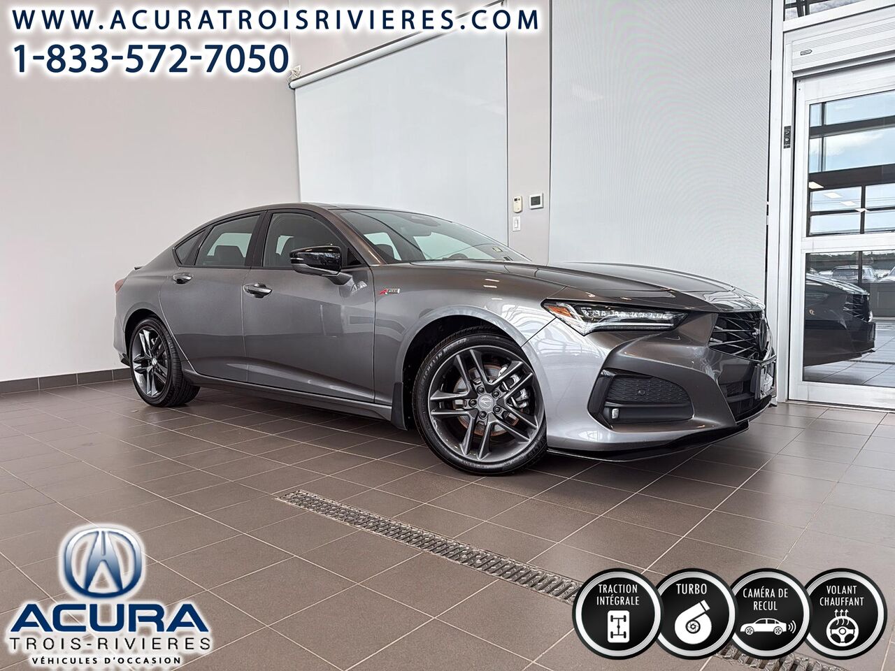 Gray 2025 Acura TLX SH-AWD with A-Spec Package Sedan All-Wheel Drive Automatic