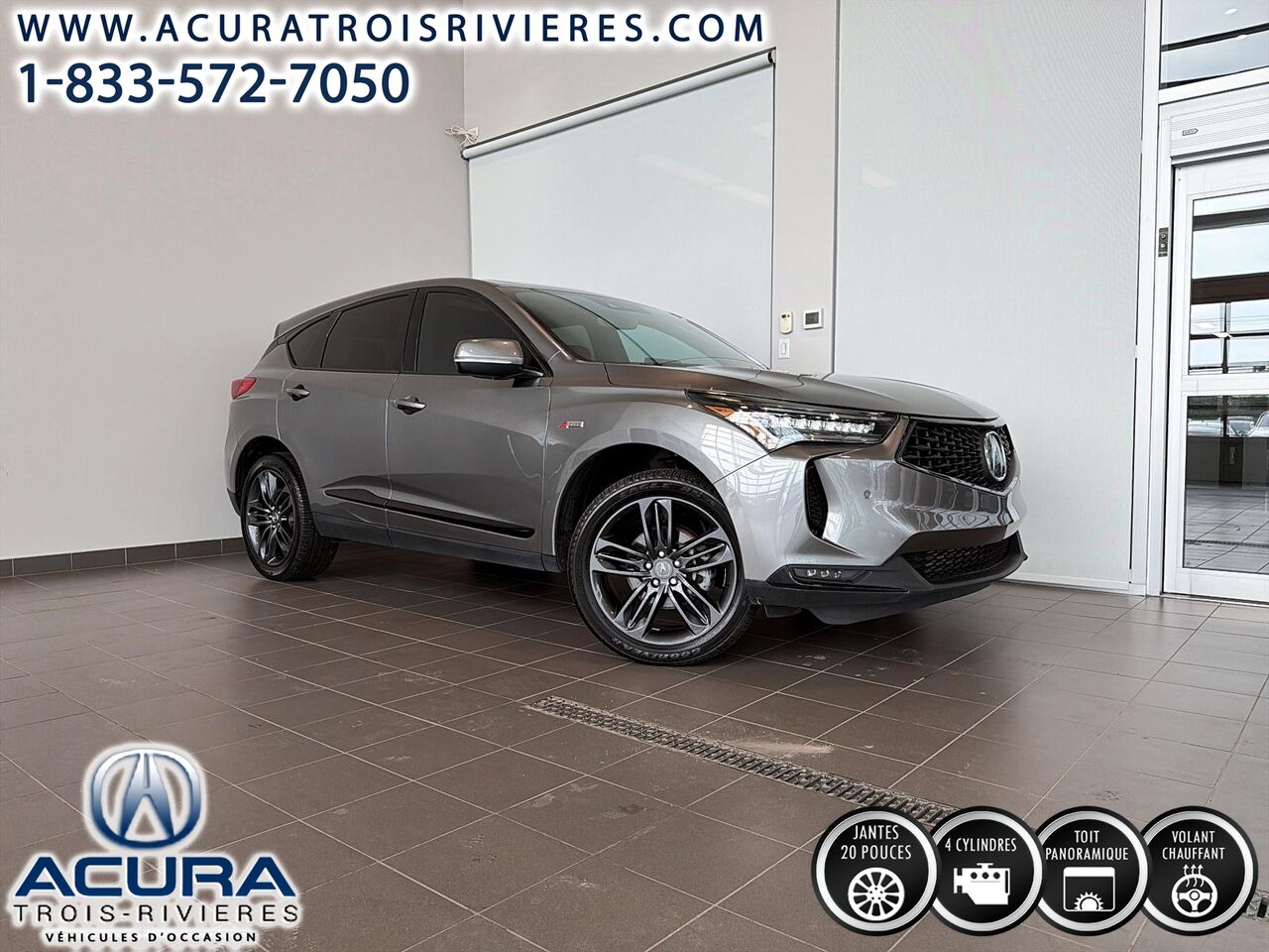 Gray 2024 Acura RDX SH-AWD with A-Spec Package SUV / Crossover All-Wheel Drive Automatic