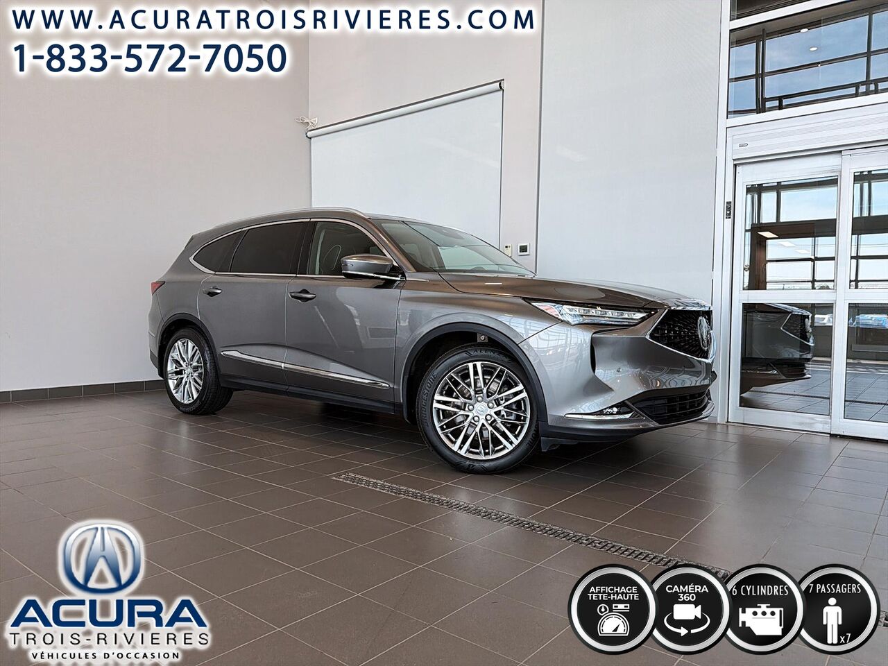 Gray 2023 Acura MDX SH-AWD with Platinum Elite SUV / Crossover Automatic