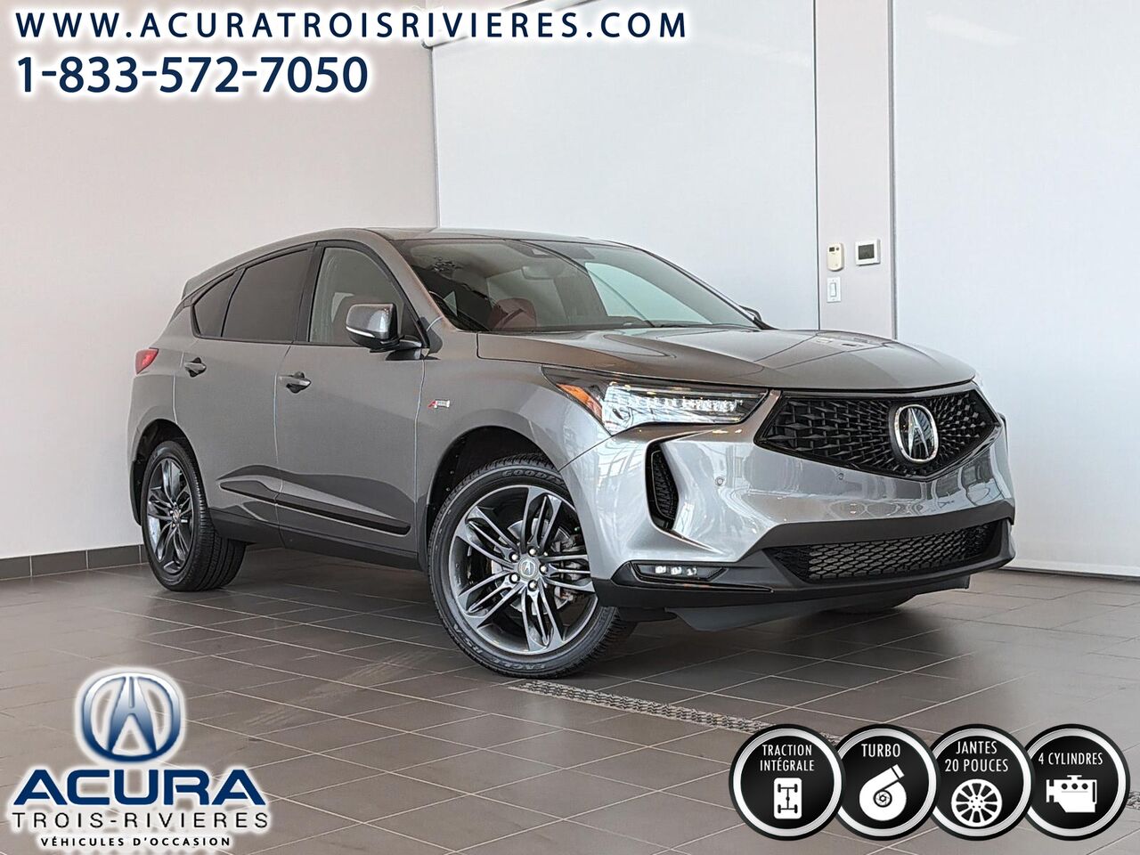 Gray 2023 Acura RDX SUV / Crossover All-Wheel Drive Automatic
