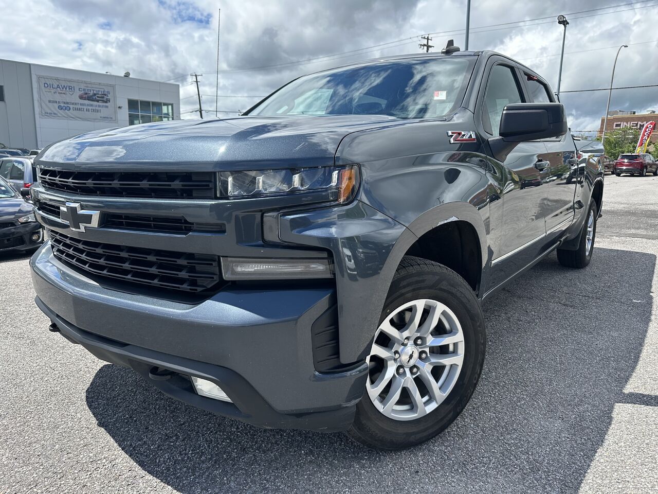 Blue 2019 Chevrolet Silverado 1500 Pickup Truck Four-Wheel Drive Automatic