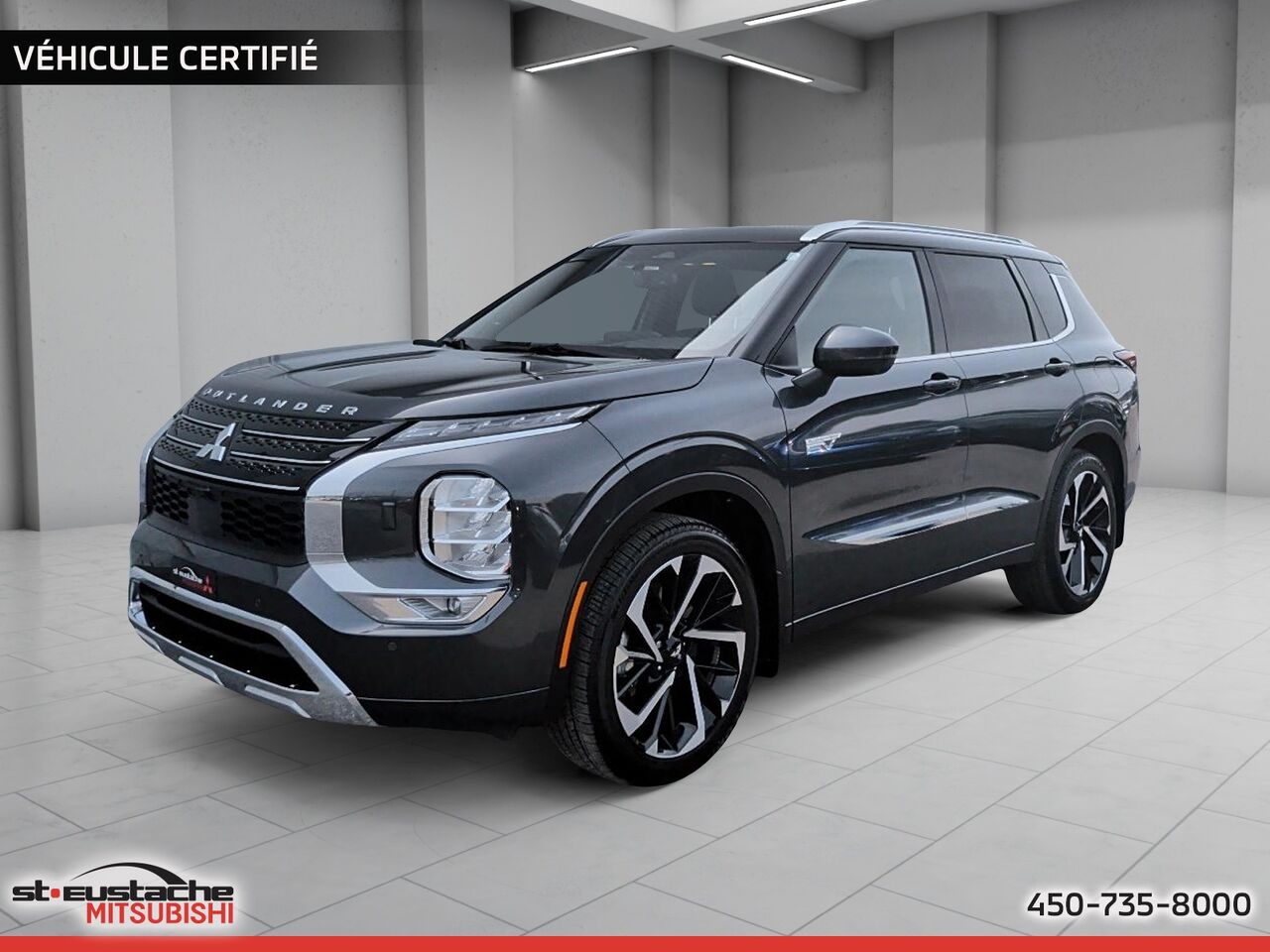 Black 2025 Mitsubishi Outlander Hybrid Plug-in GT S-AWC SUV / Crossover Automatic