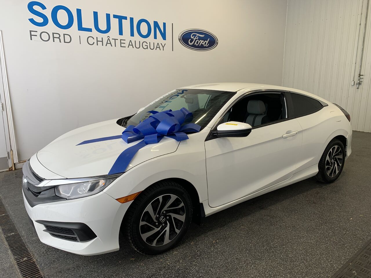 White 2017 Honda Civic Coupe LX Coupe Front-Wheel Drive Manual