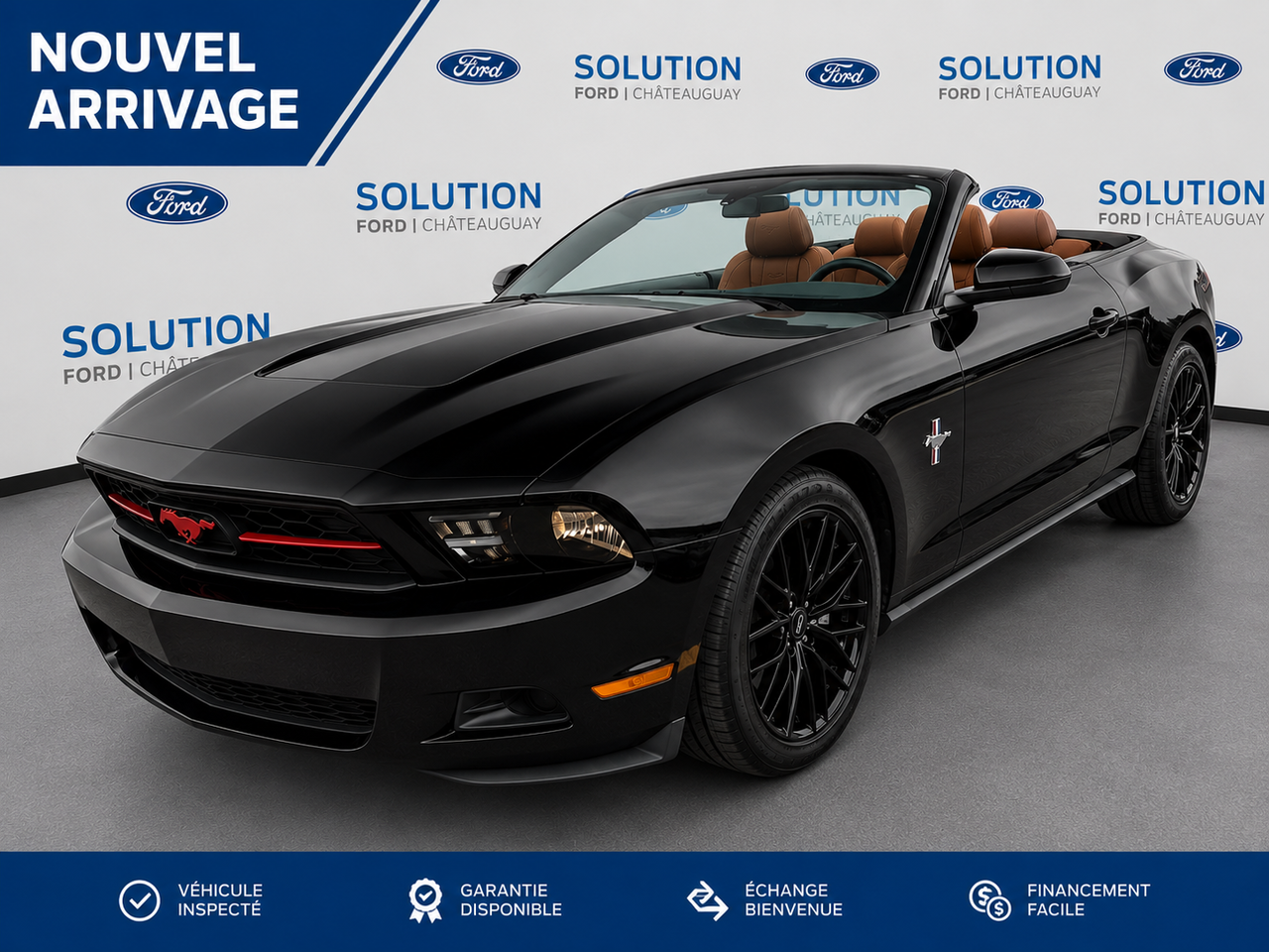 Black 2010 Ford Mustang Convertible Rear-Wheel Drive Automatic
