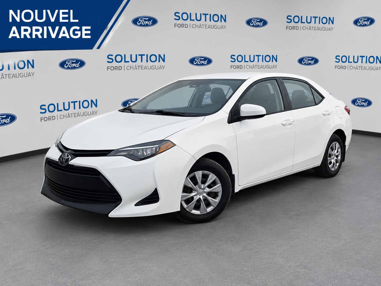 White 2017 Toyota Corolla Sedan Front-Wheel Drive Continuously Variable Transmission