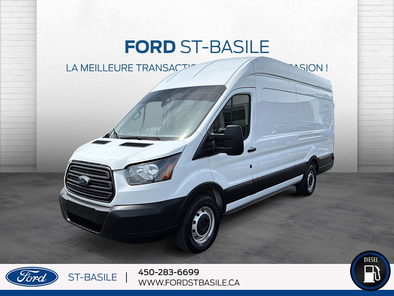 White 2019 Ford Transit Cargo 350 Extended High Roof LWB RWD with Sliding Passenger-Side Door Van Rear-Wheel Drive Automatic