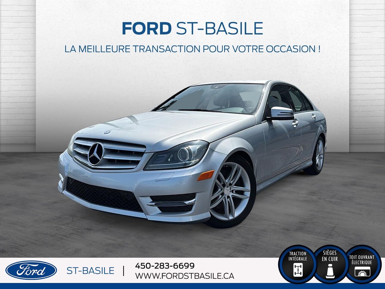 Silver 2013 Mercedes-Benz C-Class C 300 Sedan 4MATIC Sedan Automatic