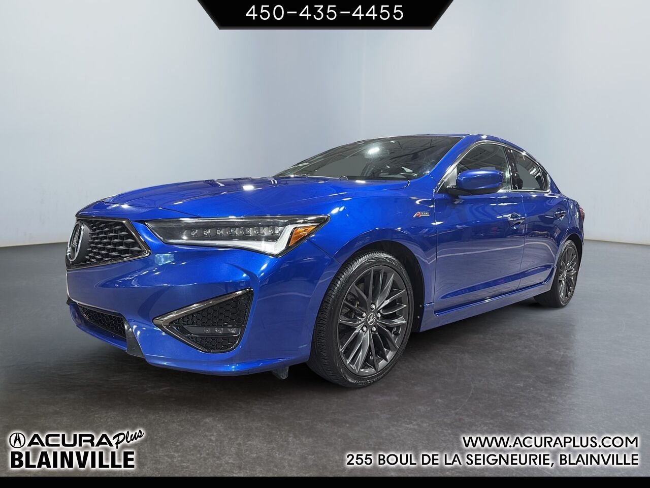 Blue 2020 Acura ILX FWD with Premium and A-Spec Package Sedan Front-Wheel Drive Automatic